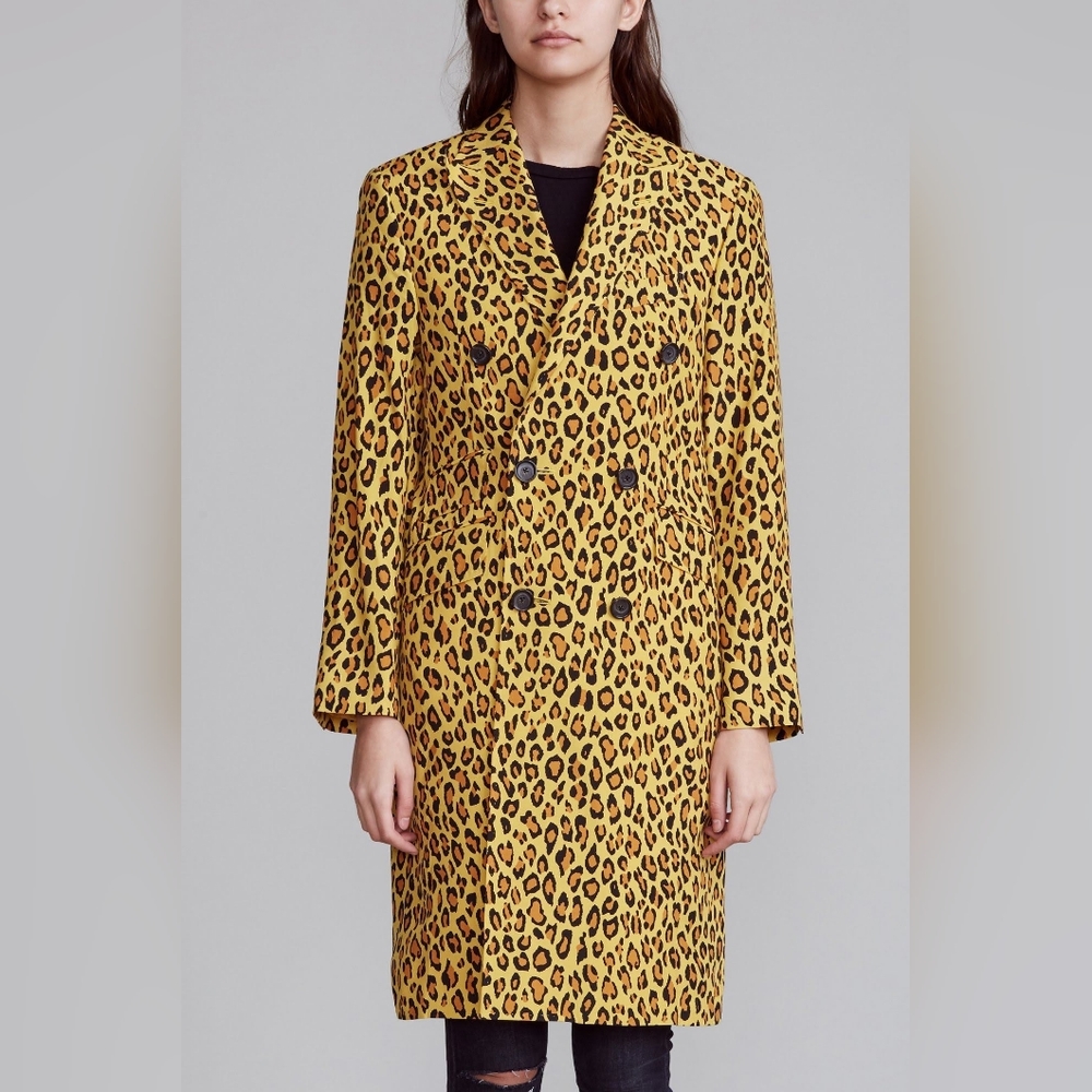 NWT r13 peak lapel double breasted coat